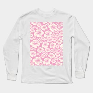 pink hibiscus tropical aloha Hawaii coconut girl aesthetic iPhone case Long Sleeve T-Shirt